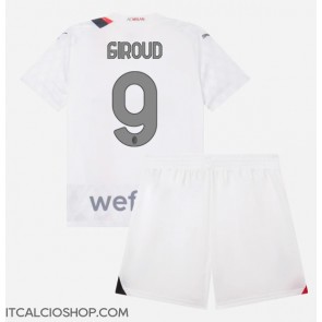 AC Milan Olivier Giroud #9 Seconda Maglia Bambino 2023-24 Manica Corta (+ Pantaloni corti)